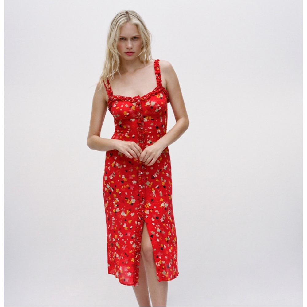 RÉALISATION PAR Juliet Dress in Rouge Fleur (Size L - fits like S/M)
